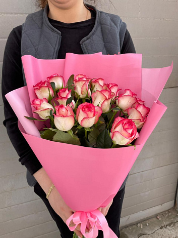 Букет "15 роз Джумилия" - заказать цветы с доставкой в  Москве недорого - 6 100 ₽